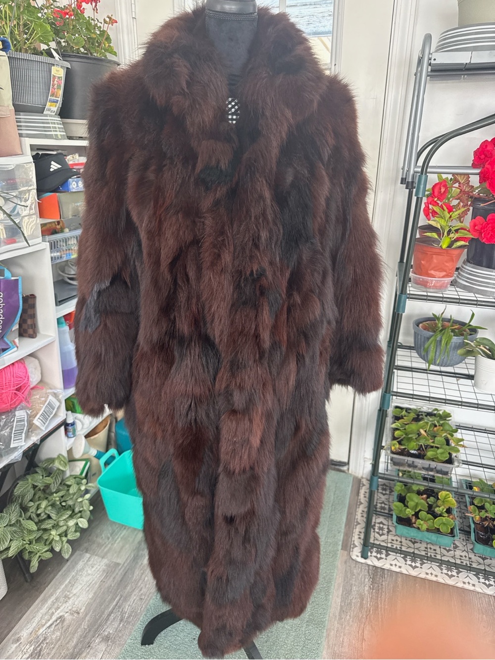 Vintage Genuine Fox Fur Coat — Made in Greece